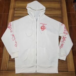 Rue 21 Unisex Hooded Full Zip Jacket "Stay Lucky" Oriental Dragon - Size Medium